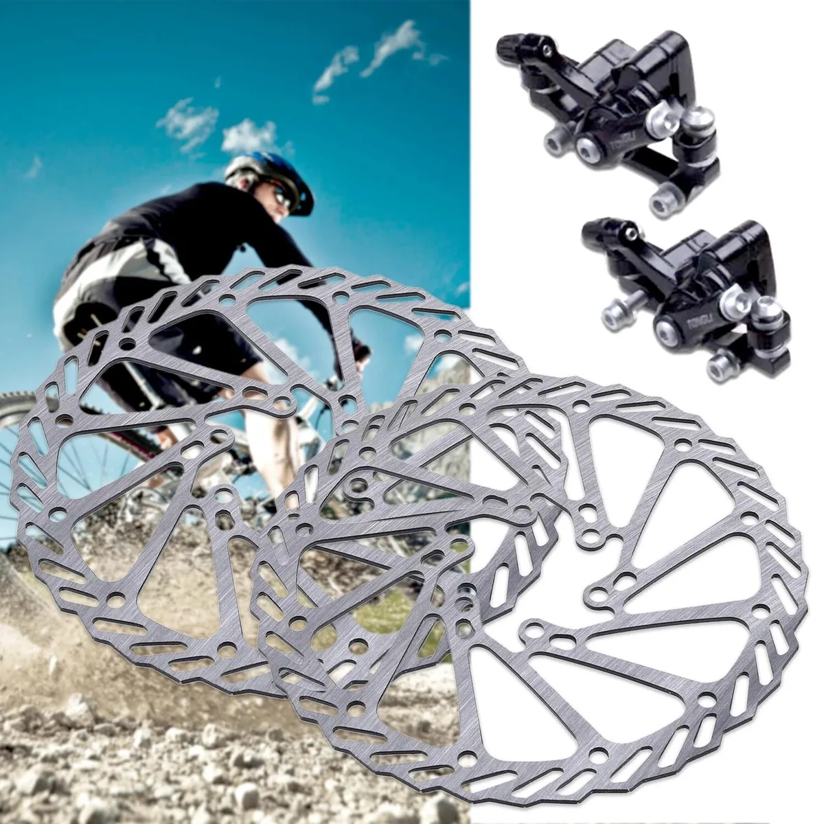 RAYBESTOS UNBRANDED RAYBESTOS UNBRANDED 160 mm G3 Disc Brake Kit Front & Rear Silver — product photo