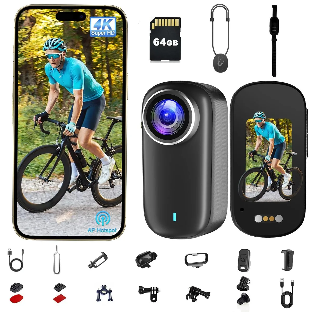 Bextgoo M11USEU 4K 64GB IP65 140° 1200mAh Video Capturing Device — product photo