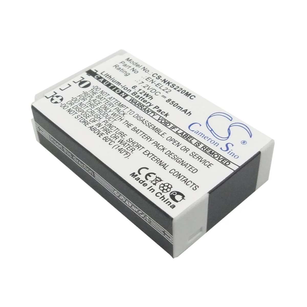 Cameron & Co Cameron & Co DS-CS-NKS220MC camera battery 7.2V 850mAh — product photo