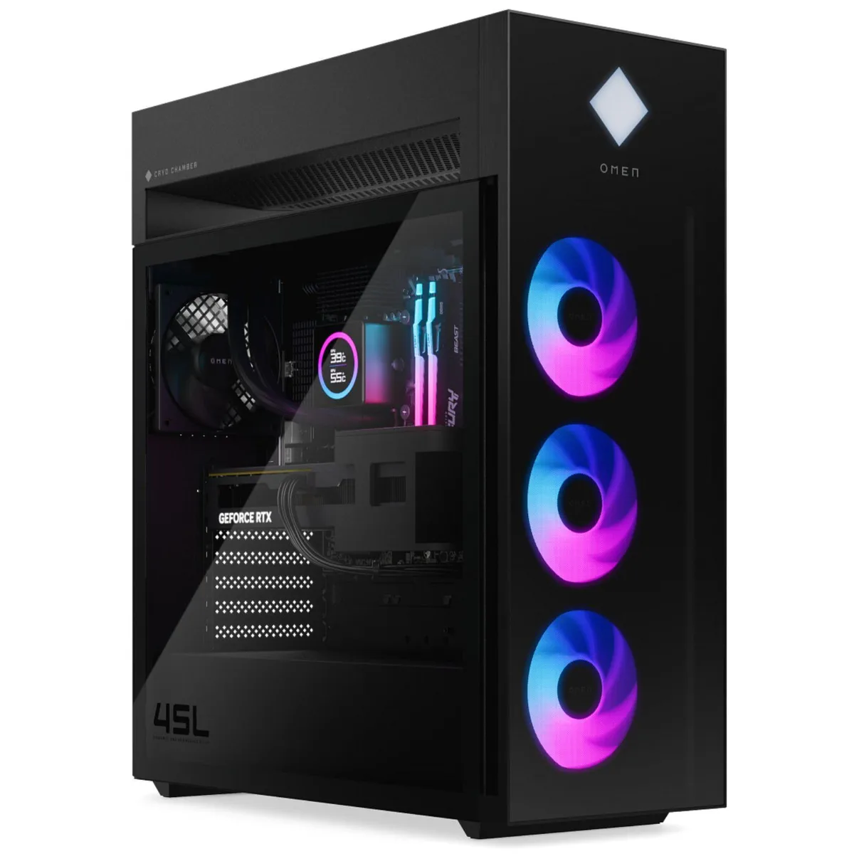 HP HP OMEN 45L GT22-3000I Core Ultra 9 285K 64GB 2TB RTX 5080 Gaming PC — product photo