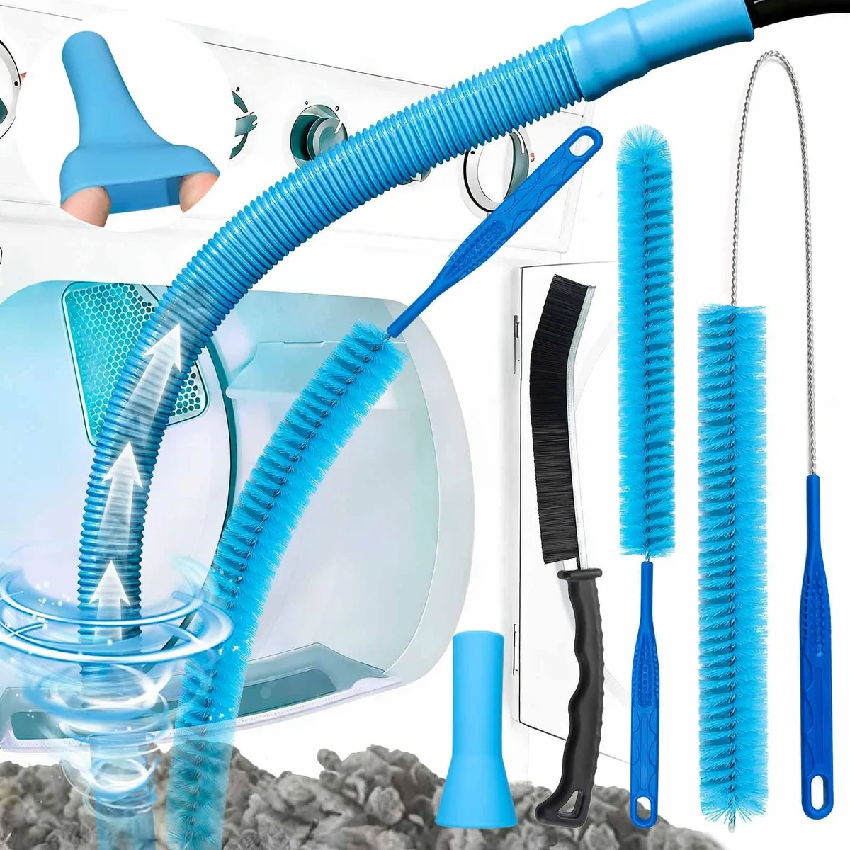 Dryer Vent Cleaner Kit with Vacuum Hose & Brush — product photo