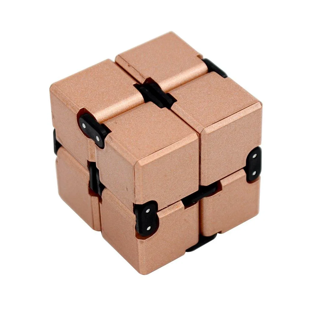 Infinity Cube Fidget Toy Rose Gold 105g — product photo