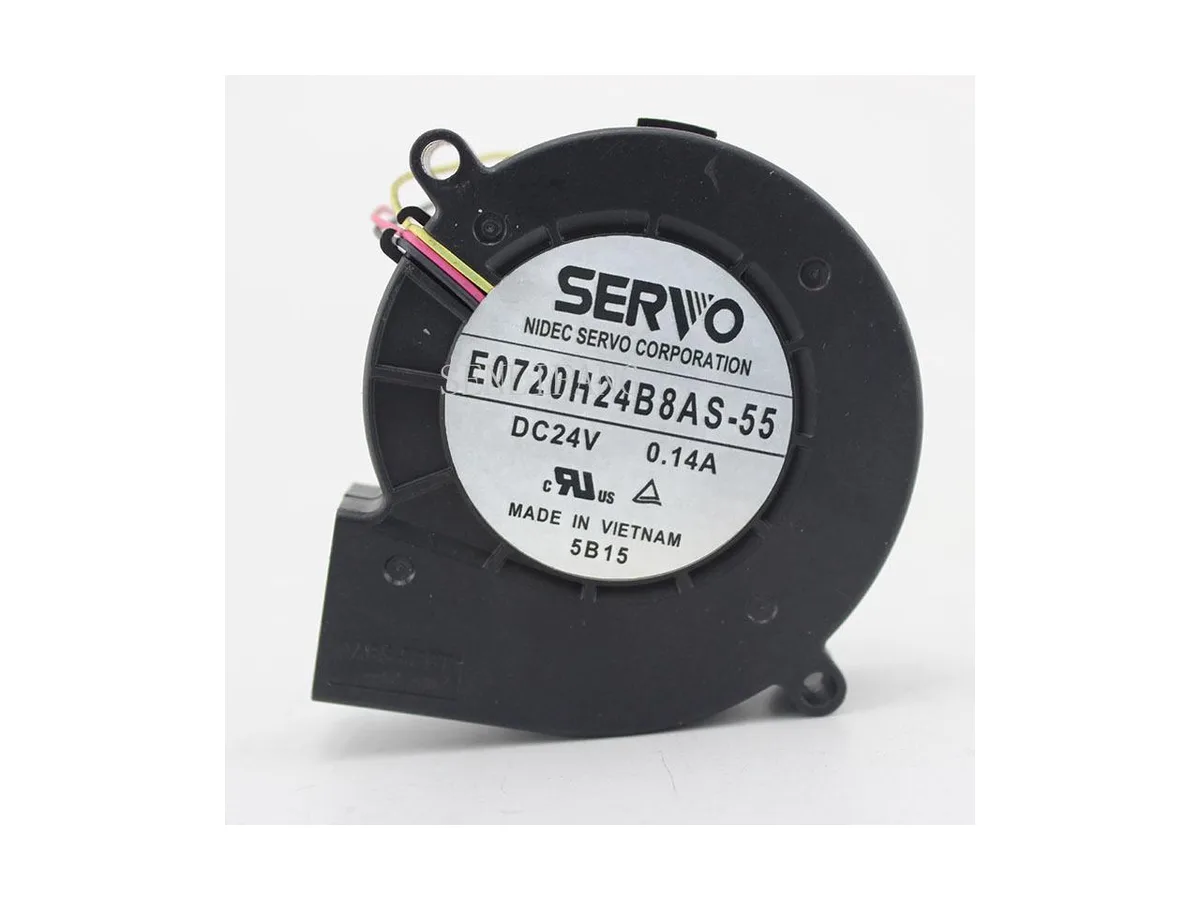 Fans Fans E0720H24B8AS-55 DC 24V 0.14A 7020 70mm 3-Wire Double Ball Bearing Case Fan — product photo