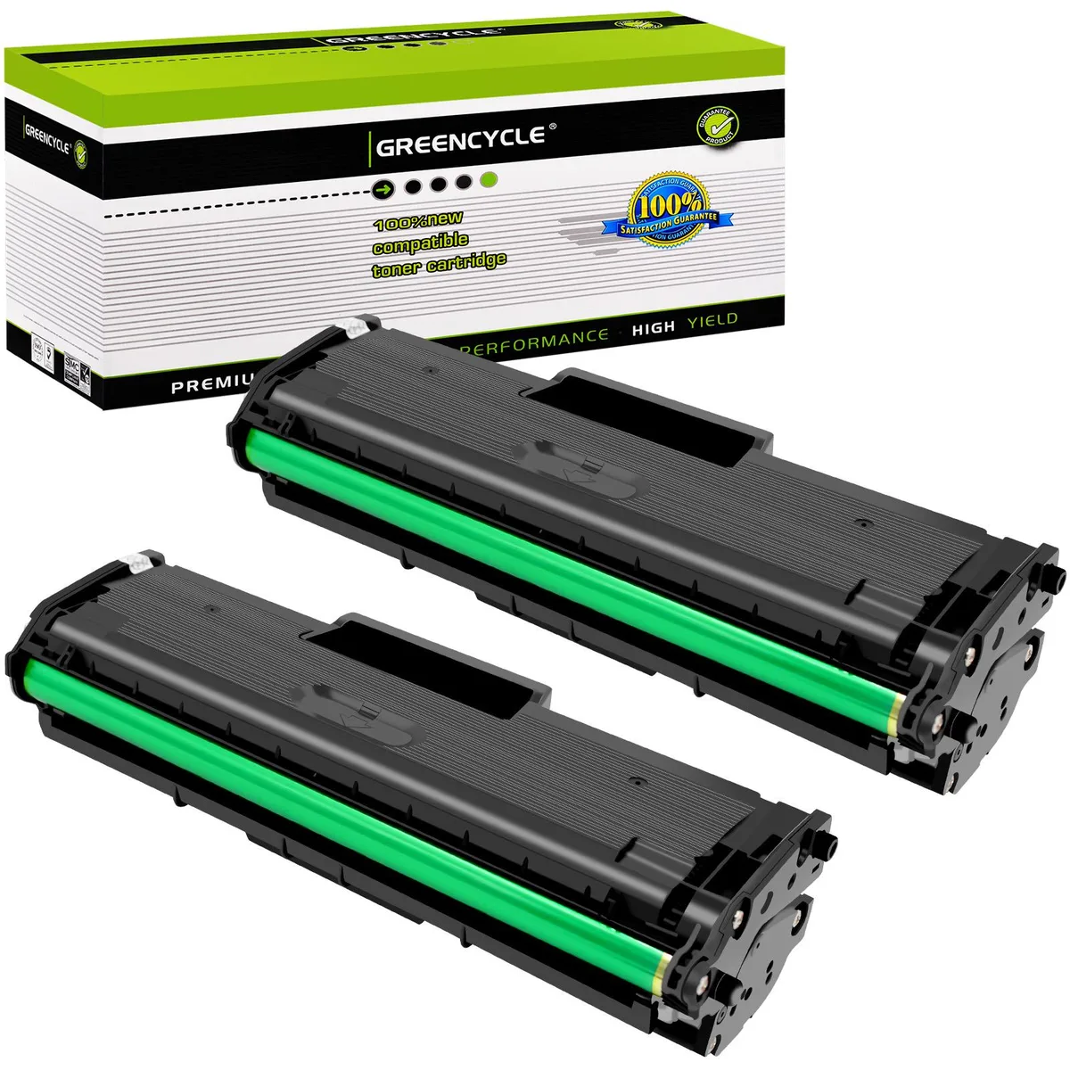 GREENCYCLE GREENCYCLE MLTD111S Black Toner Cartridge 2 Pack — product photo