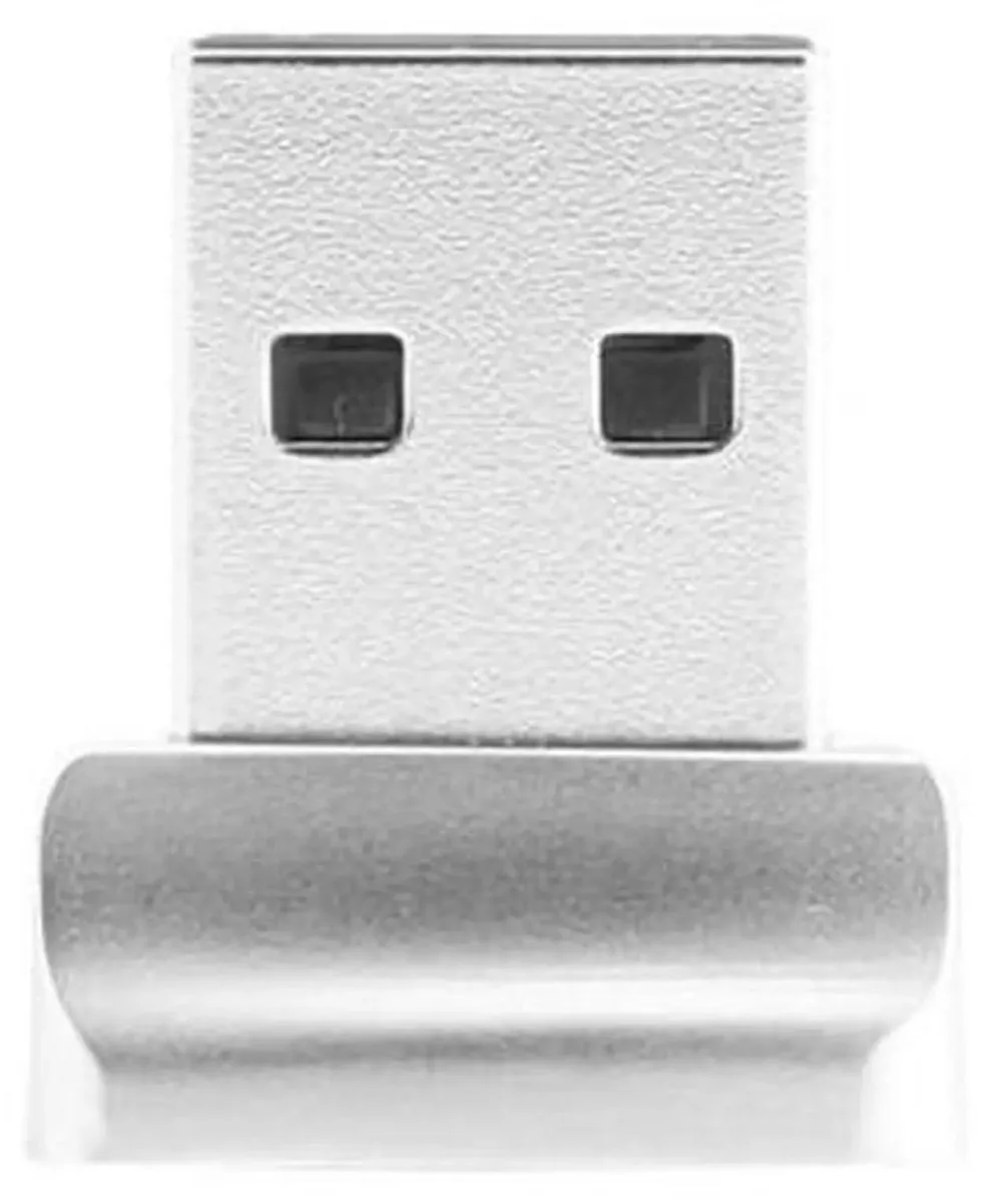 Compact silver USB fingerprint scanner with touch sensor