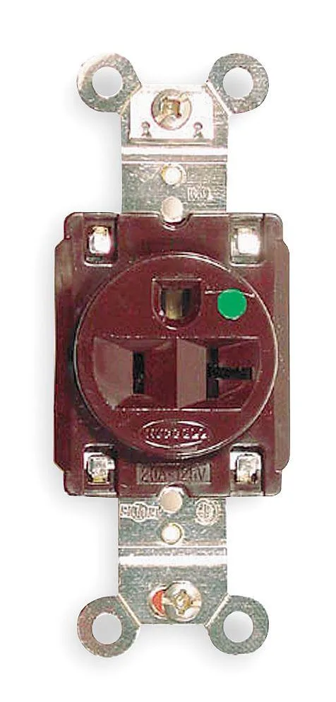 Hubbell Incorporated Hubbell Incorporated HBL8310 Straight Blade Receptacle 5-20R 20 A Brown — product photo