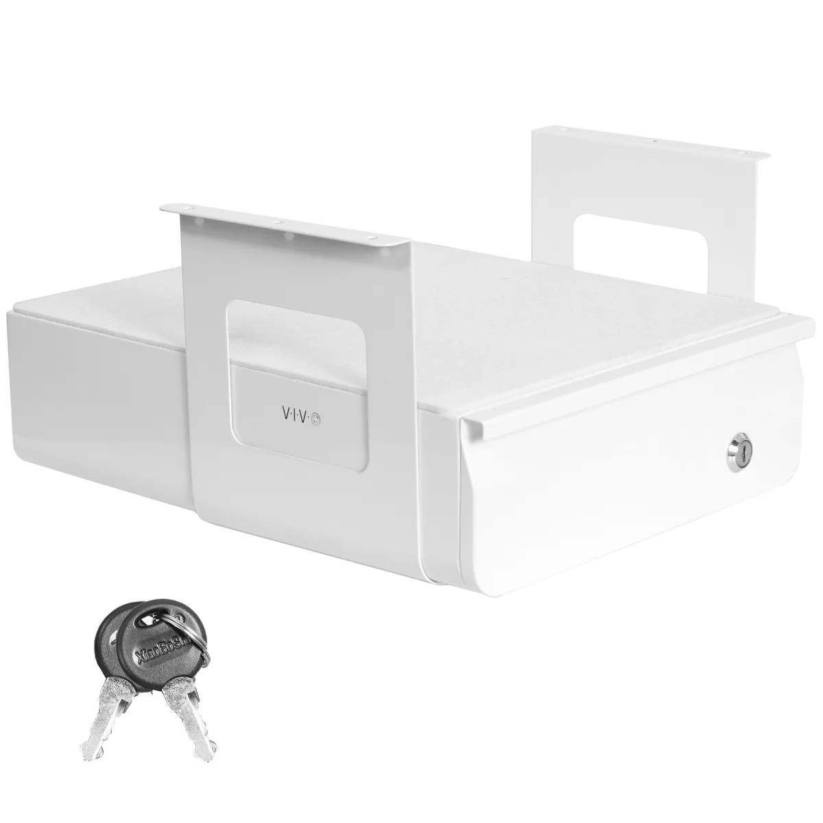 VIVO VIVO DESK-AC03L-W White Lockable Under Desk Storage Drawer — product photo