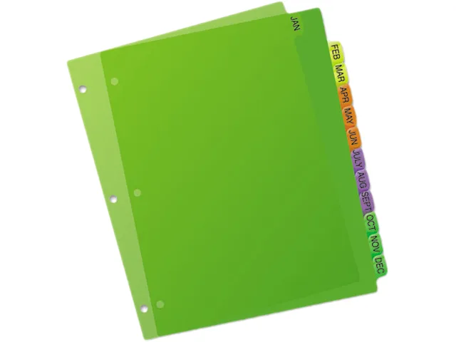 Avery Avery 11331 12-Tab Monthly Plastic Dividers — product photo