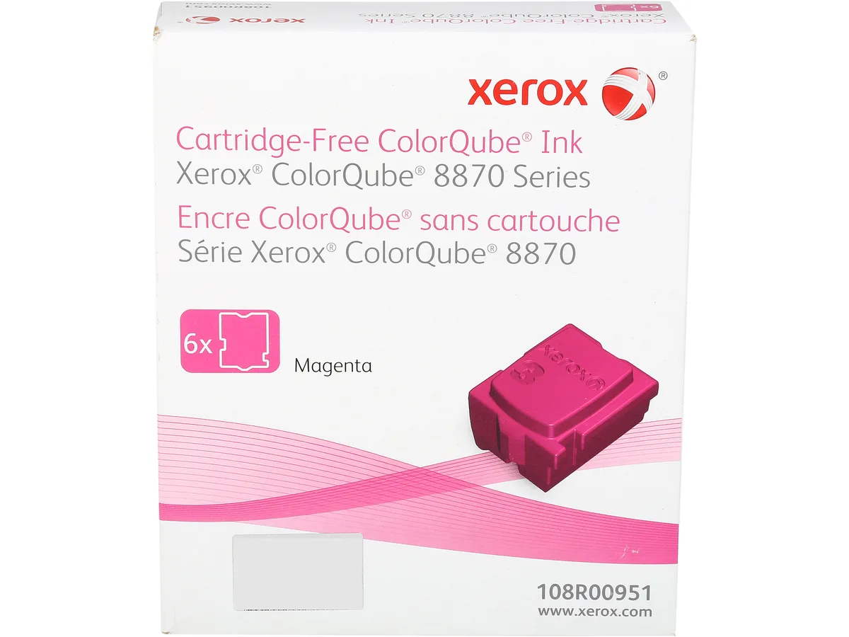 XEROX Xerox 108R00951 solid ink cartridges (genuine brands) 6 pack magenta 17300 pages — product photo