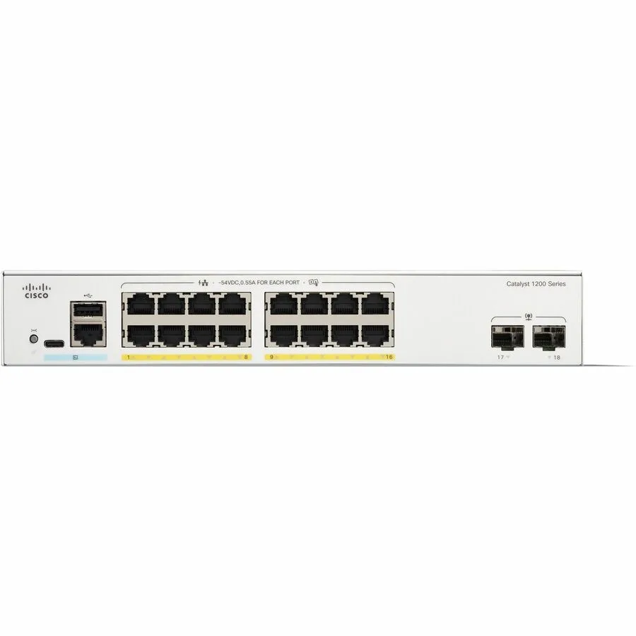 Cisco Systems, Inc. Cisco Systems, Inc. C1200-16P-2G network switch 16 port PoE+ 120 W 2 SFP — product photo