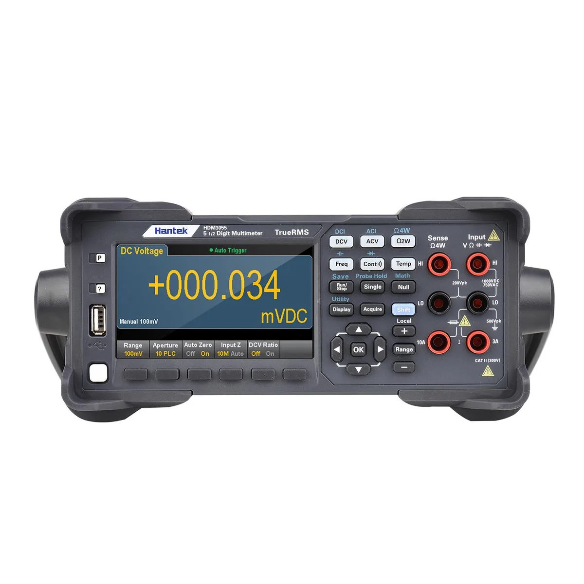 Qingdao Hantek Electronic Co.,Ltd Qingdao Hantek Electronic Co.,Ltd HDM3055 5 1/2 digit multimeter 4.3" 64K LCD 30 kS/s test — product photo