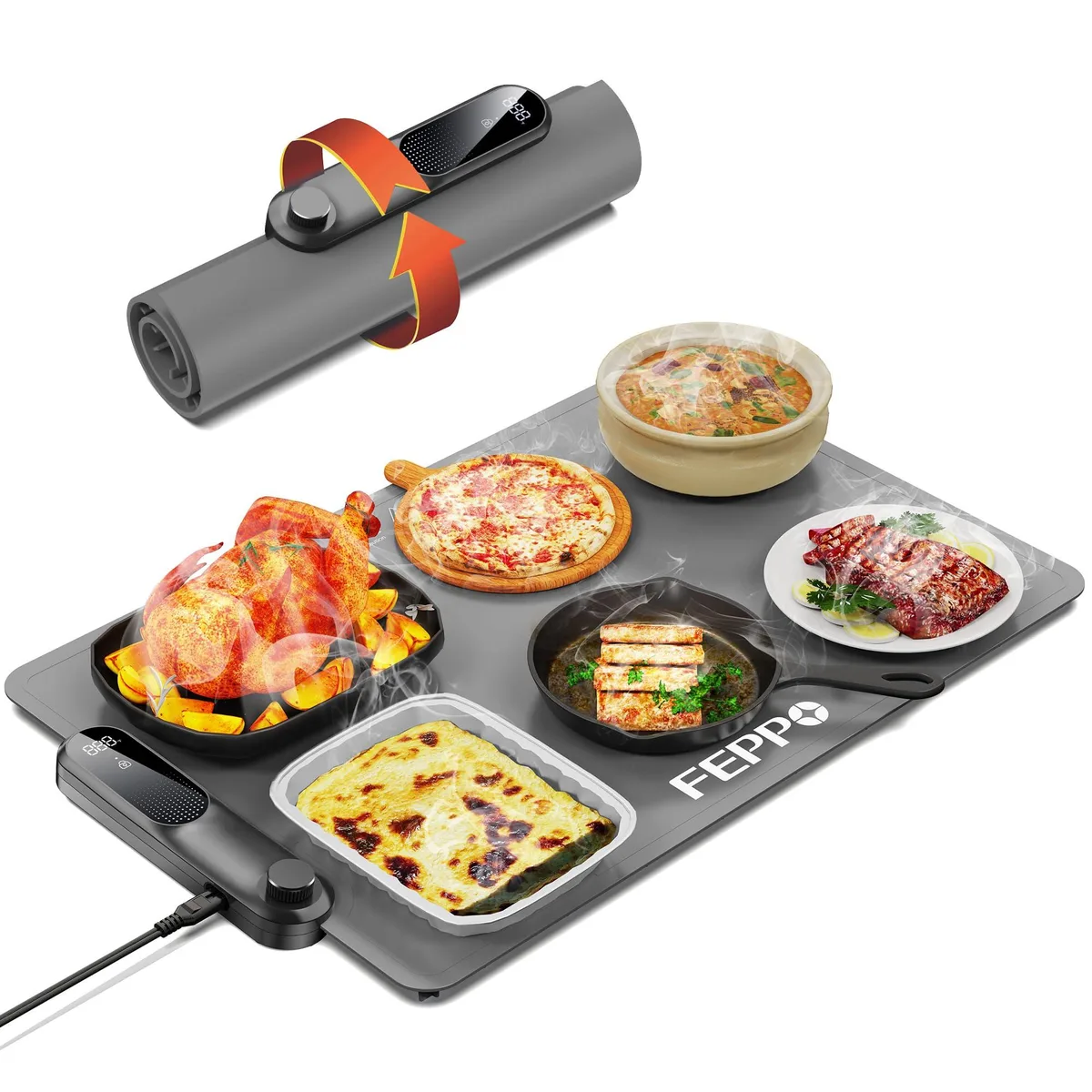 FEPPO DZ2421C warming tray 24x16 500 W 19 levels 6 h timer — product photo