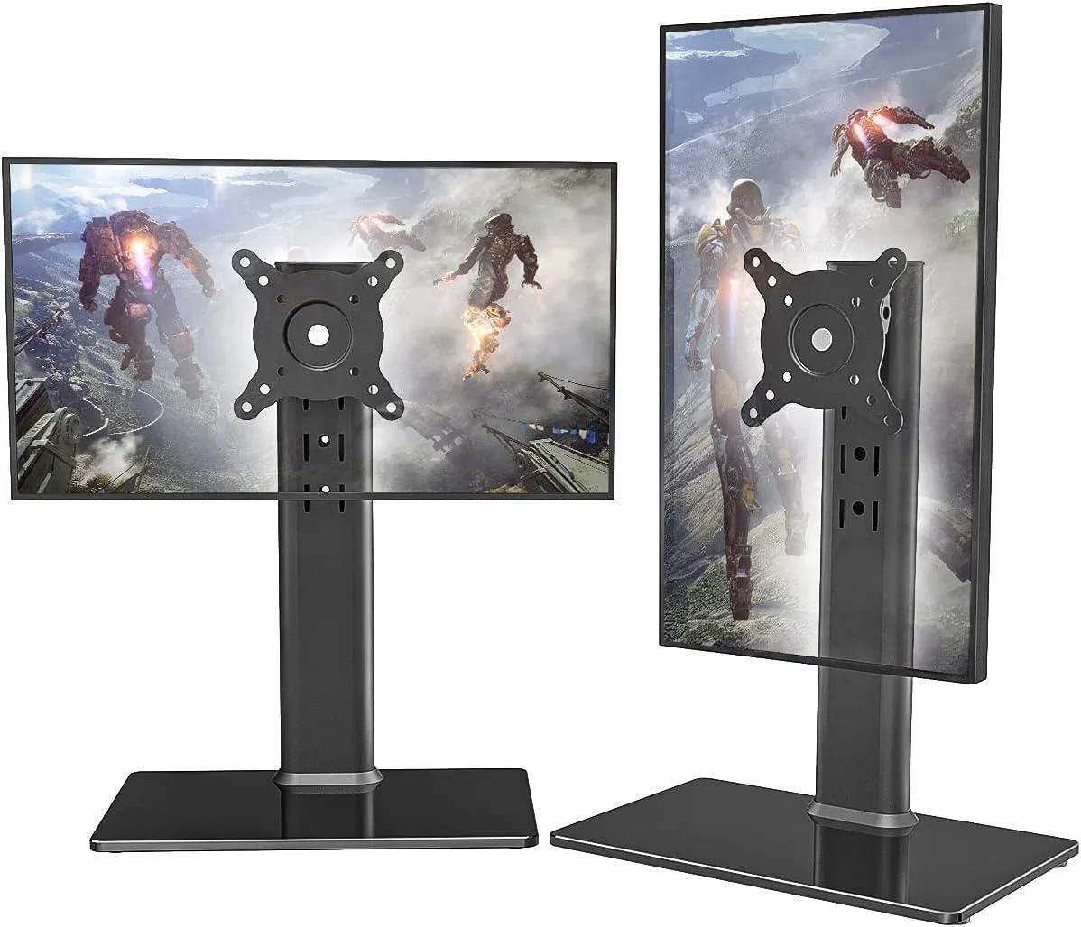 PISKEKAT PISKEKAT HT05B-201 2-pack monitor desk stand riser 13-32in 77lb — product photo