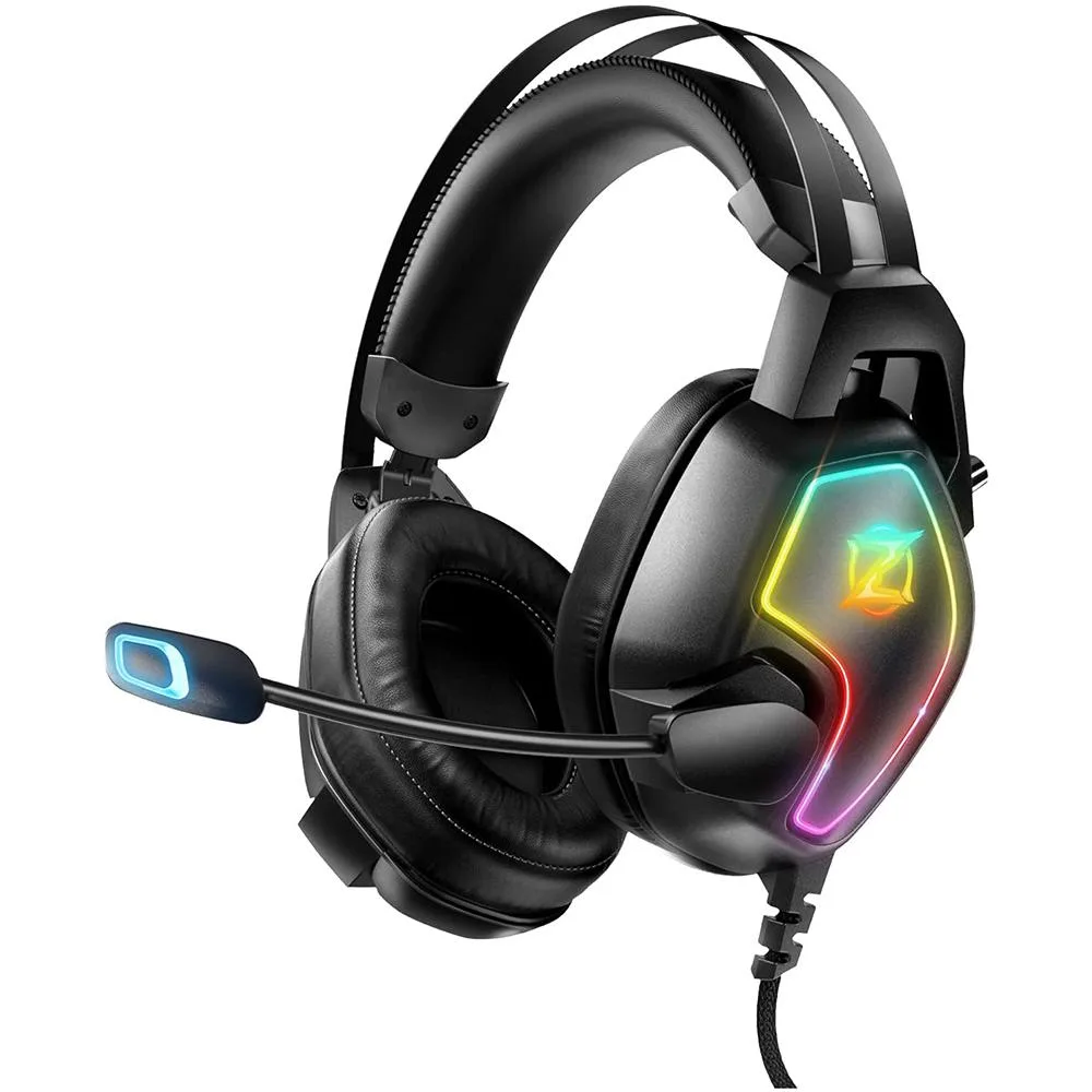 AUTYUE AUTYUE Wired Gaming Headset 50mm 7.1 Surround Noise Cancelling Mic 120° 3.5mm USB Black — product photo