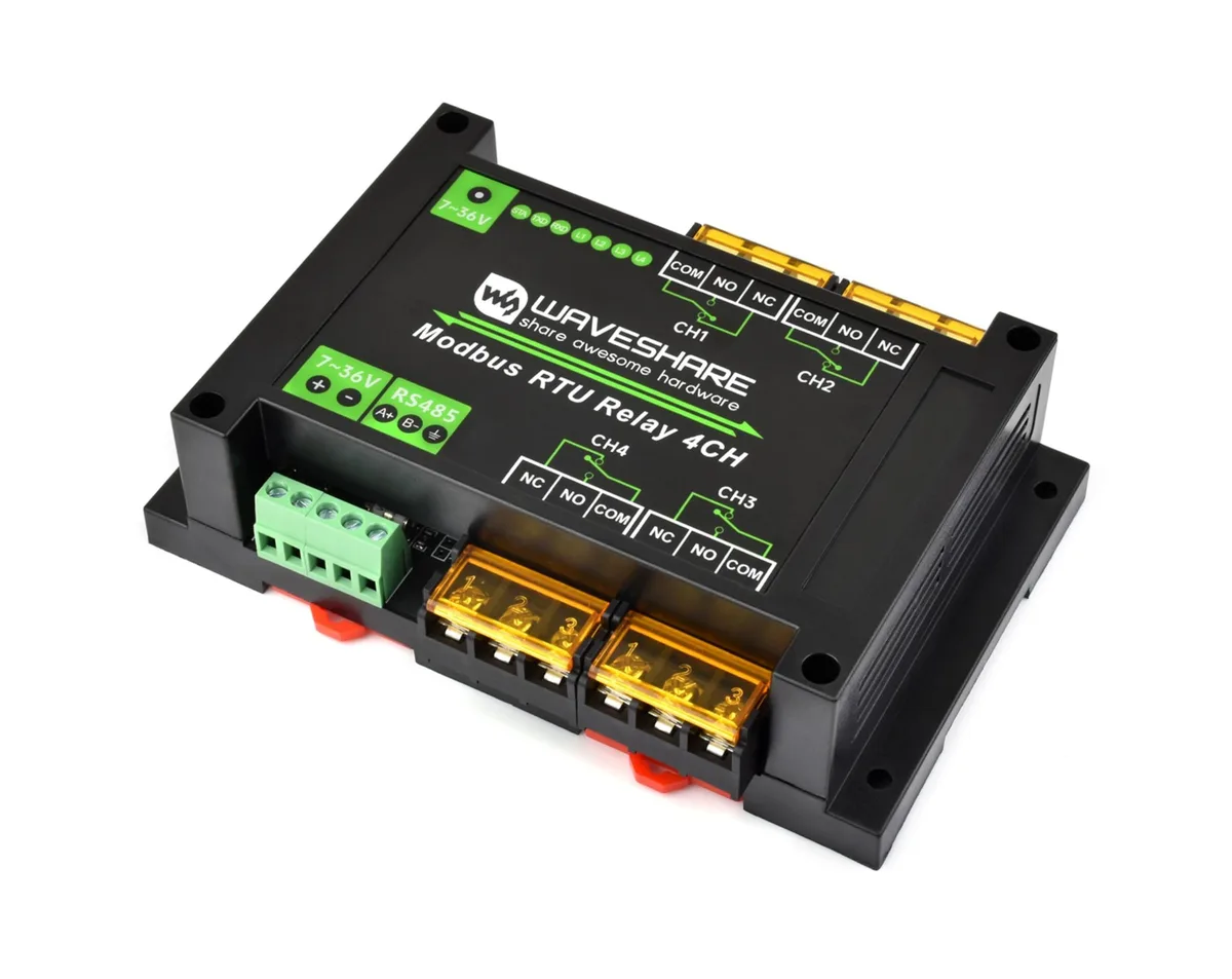 V2 Technologies V2 Technologies 4-Channel RS485 Relay Board 30A 7V-36V Modbus RTU 2 in 1 accessory — product photo
