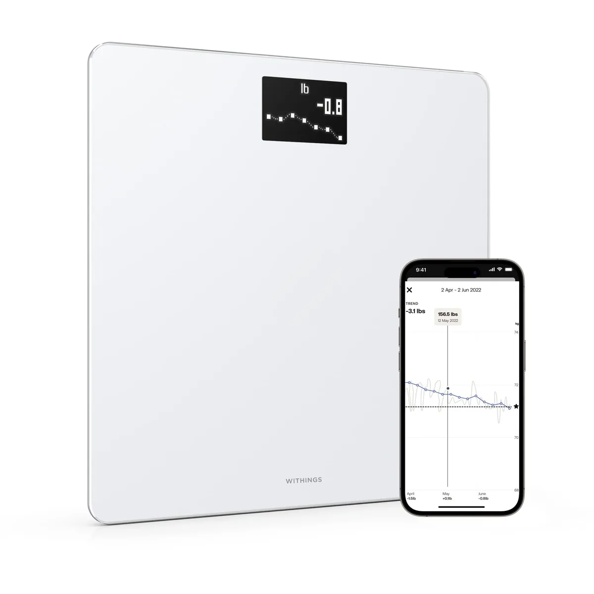 American Weigh WBS06-White-All-Inter bath scale — product photo