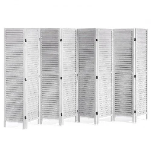 VEVOR VEVOR 8 Panel Room Divider 66.9 Inch White Paulownia Wood — product photo