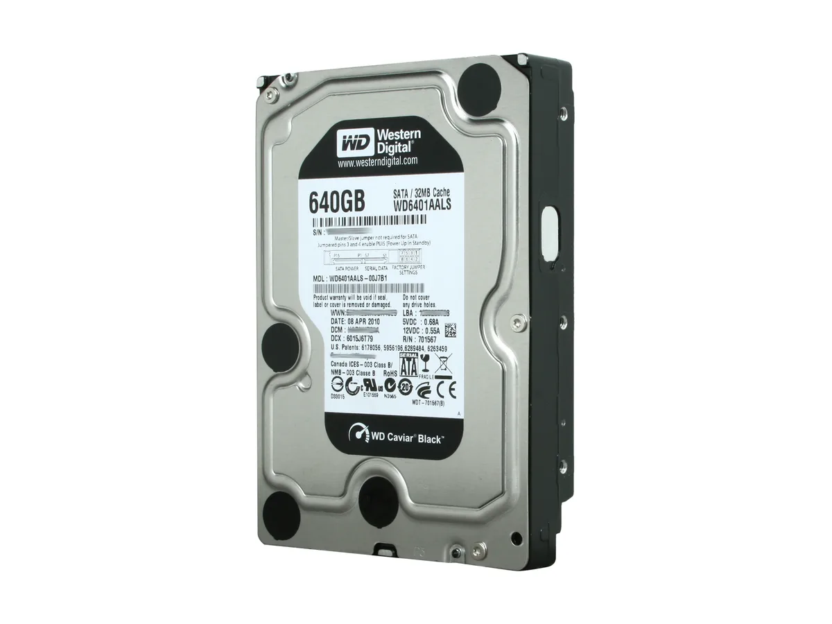 Western Digital Western Digital WD6401AALS 640GB 7200 RPM 32MB Cache SATA 3.0Gb/s 3.5" internal hard drive — product photo