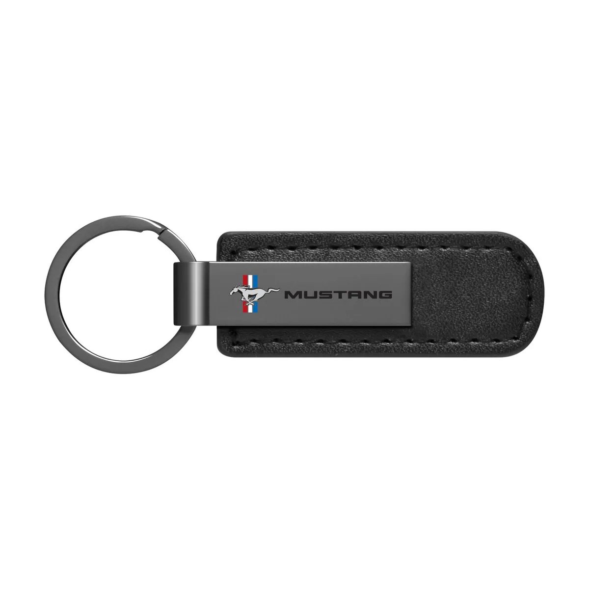 iPick Image, LLC iPick Image, LLC Ford Mustang Tri-Bar Gunmetal Black Key Chain car electronics accessory — product photo