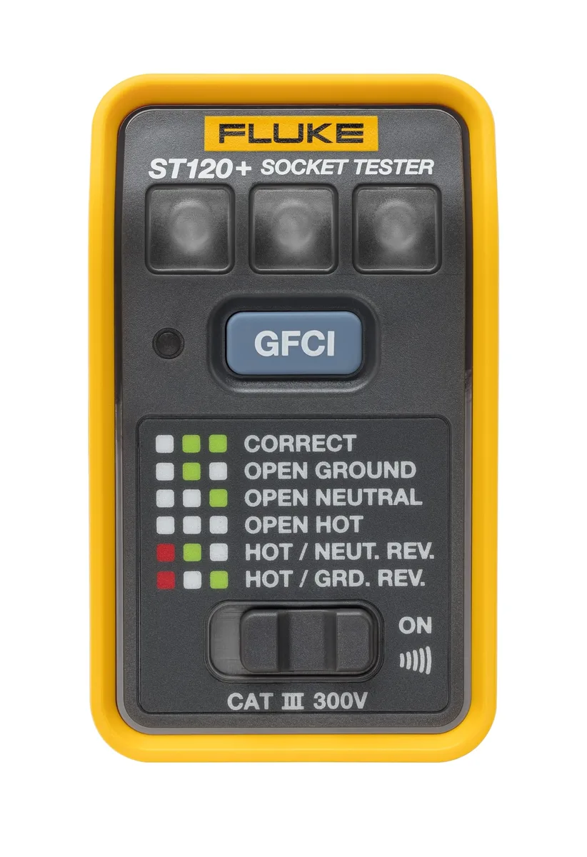  ST120+ GFCI Socket Tester Audible Beeper electrical system tool — product photo