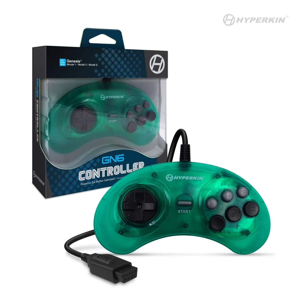 Hyperkin Hyperkin M07016-MG GN6 Genesis Controller Mermaid Green — product photo