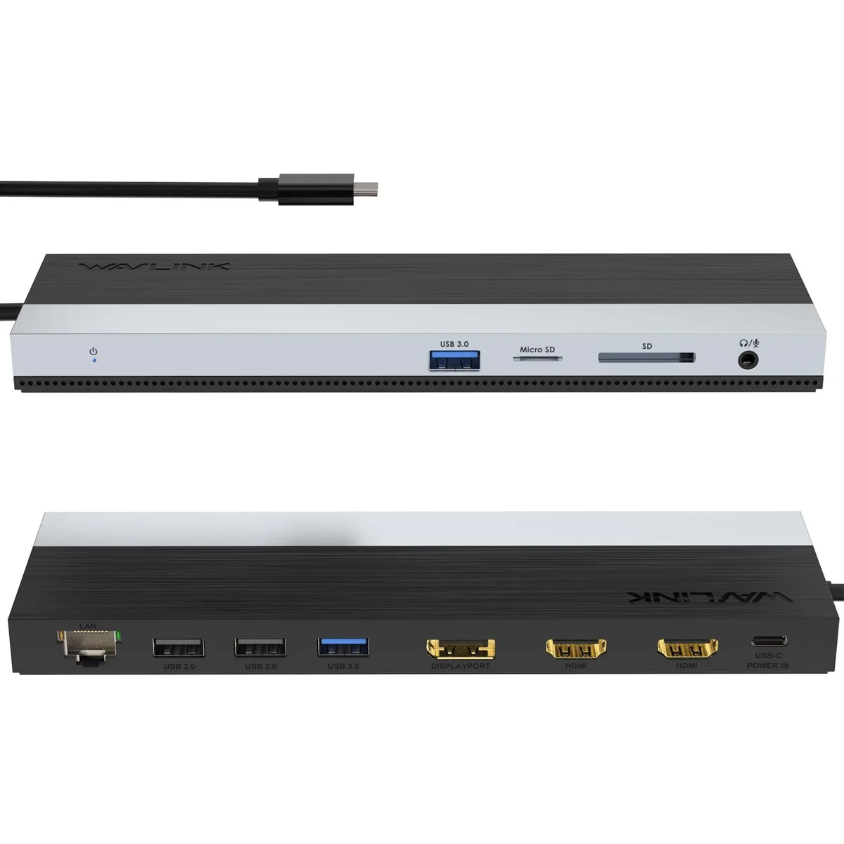 Wavlink Wavlink WL-UMD08 USB-C docking station triple 4K 85W PD — product photo