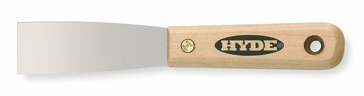 Hyde 07010 flexible putty knife carbon steel blade hardwood handle