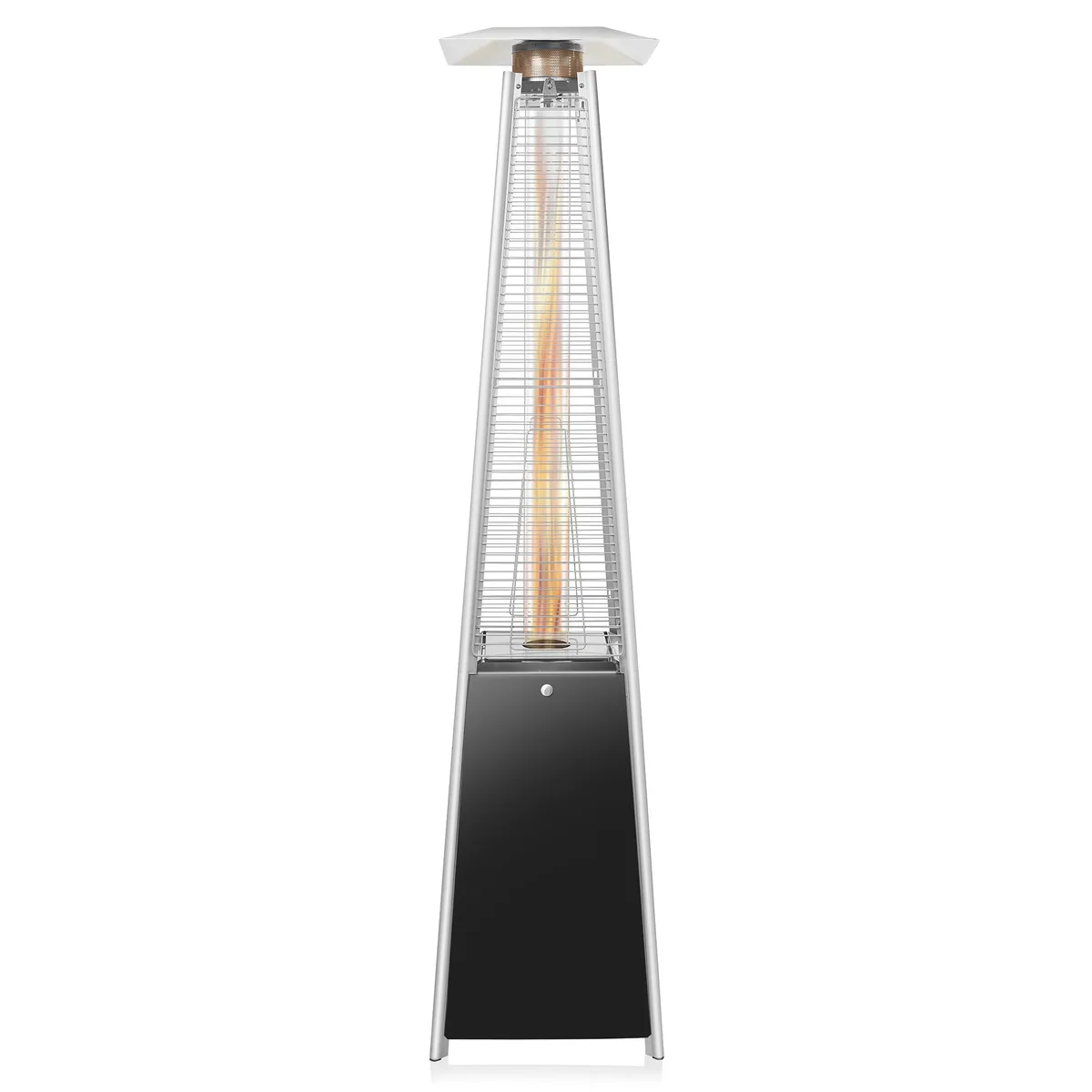 Casafield Casafield Outdoor Propane Patio Heater with Wheels, Black - Modern Dancing Flame — product photo