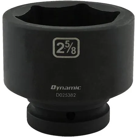 Large black phosphate socket with 1-inch square drive and laser-etched size markings