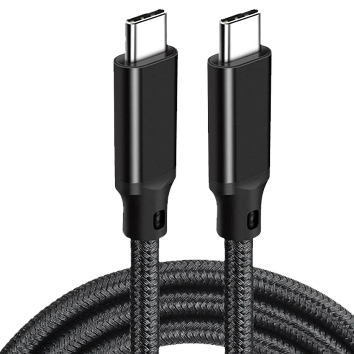 HANNORD HANNORD USB C to C Cable 3.2 Gen 2 20Gbps 100W PD 4K@60Hz Nylon Braided Black 5 ft — product photo