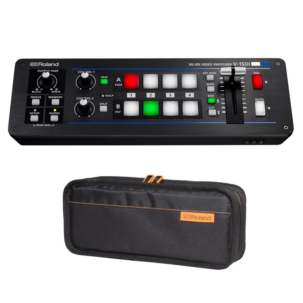 Roland Roland V-1SDI 4-Channel HD Video Switcher with CB-BV1 Carry Bag — product photo