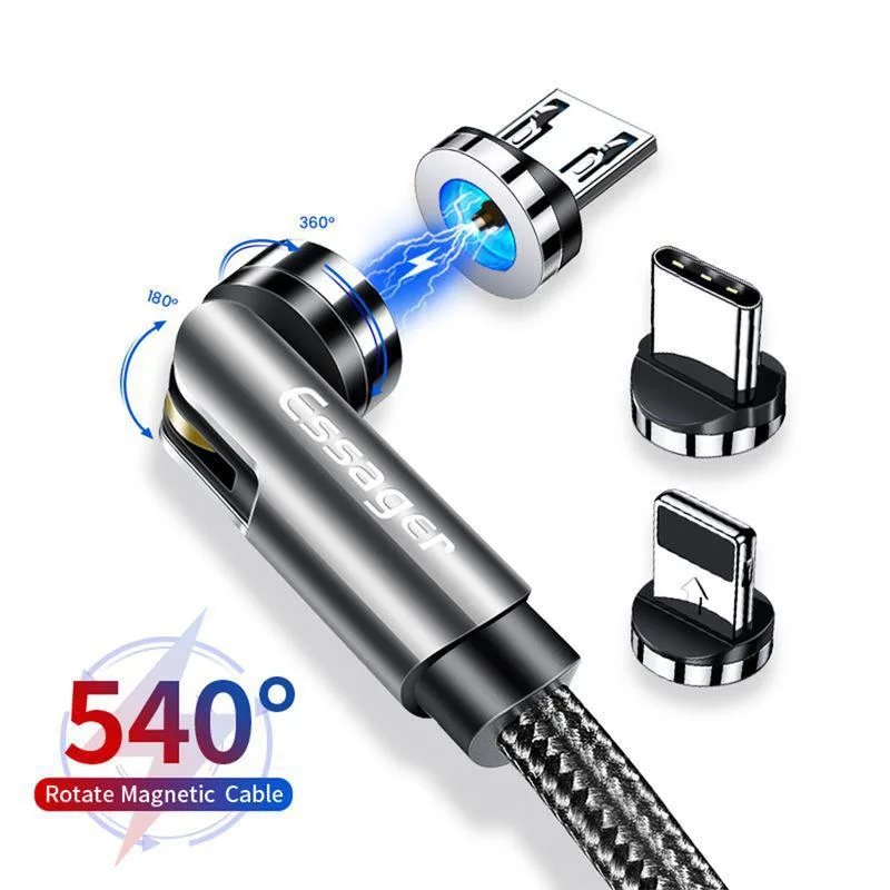 ESTONE ESTONE Essager WX Magnetic USB-C Cable 540° 6.6ft 2-Pack — product photo