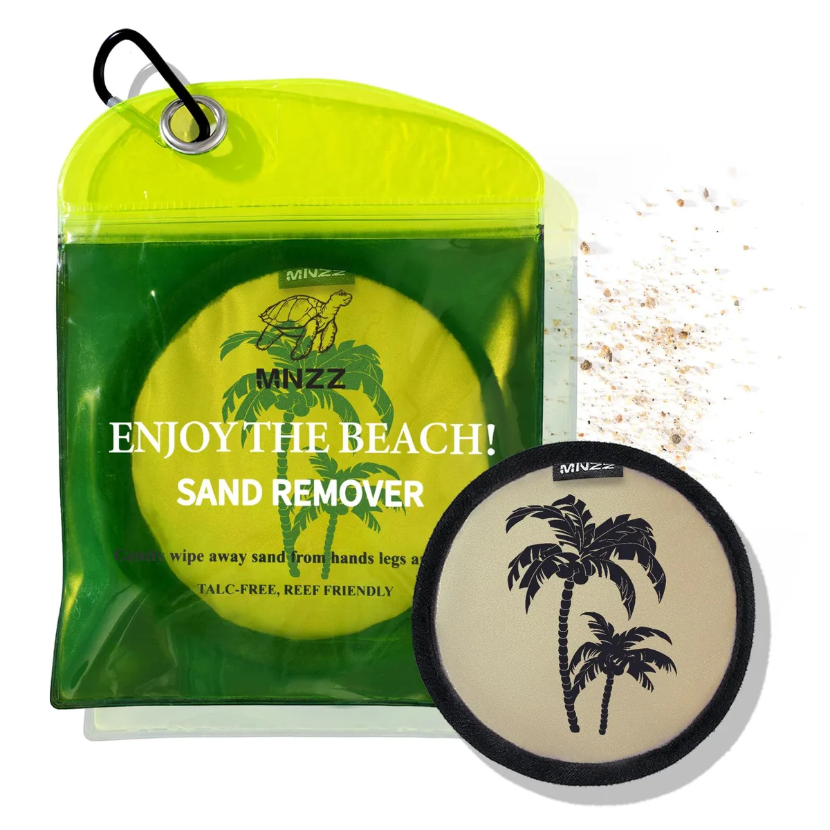 Small square waterproof pouch with keychain, .2 in thick
