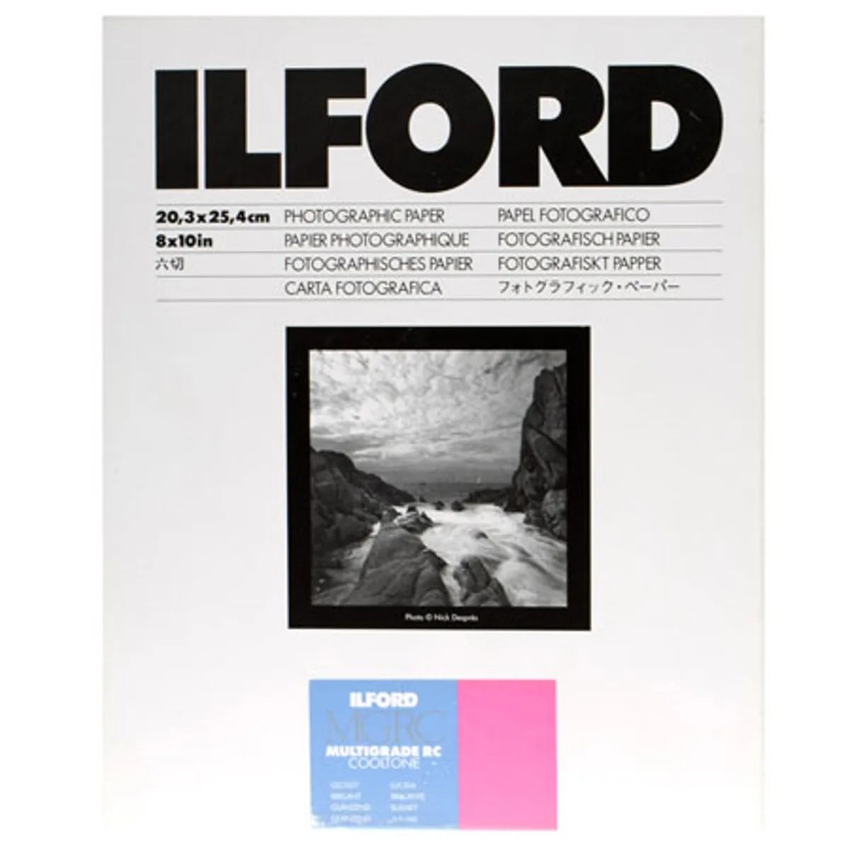 Ilford Ilford Multigrade RC Cooltone VC B&amp;W Enlarging Paper Glossy 8x10in 100 Sheets — product photo