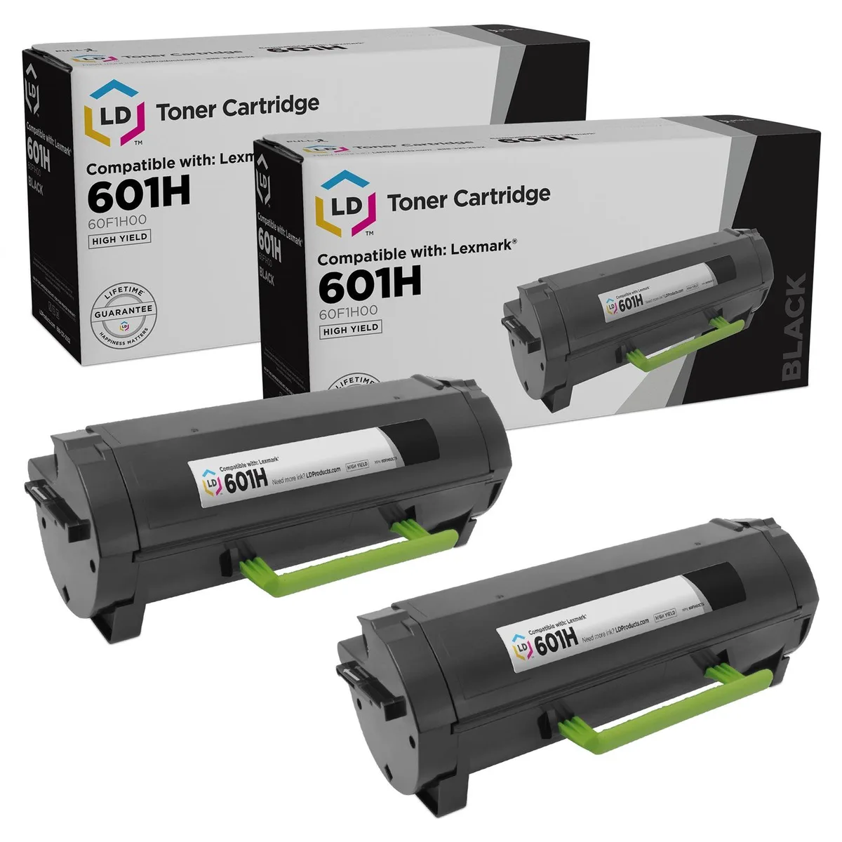 LD Products LD Products 601H 60F1H00 High Yield Black Toner Cartridge 4-Pack — product photo