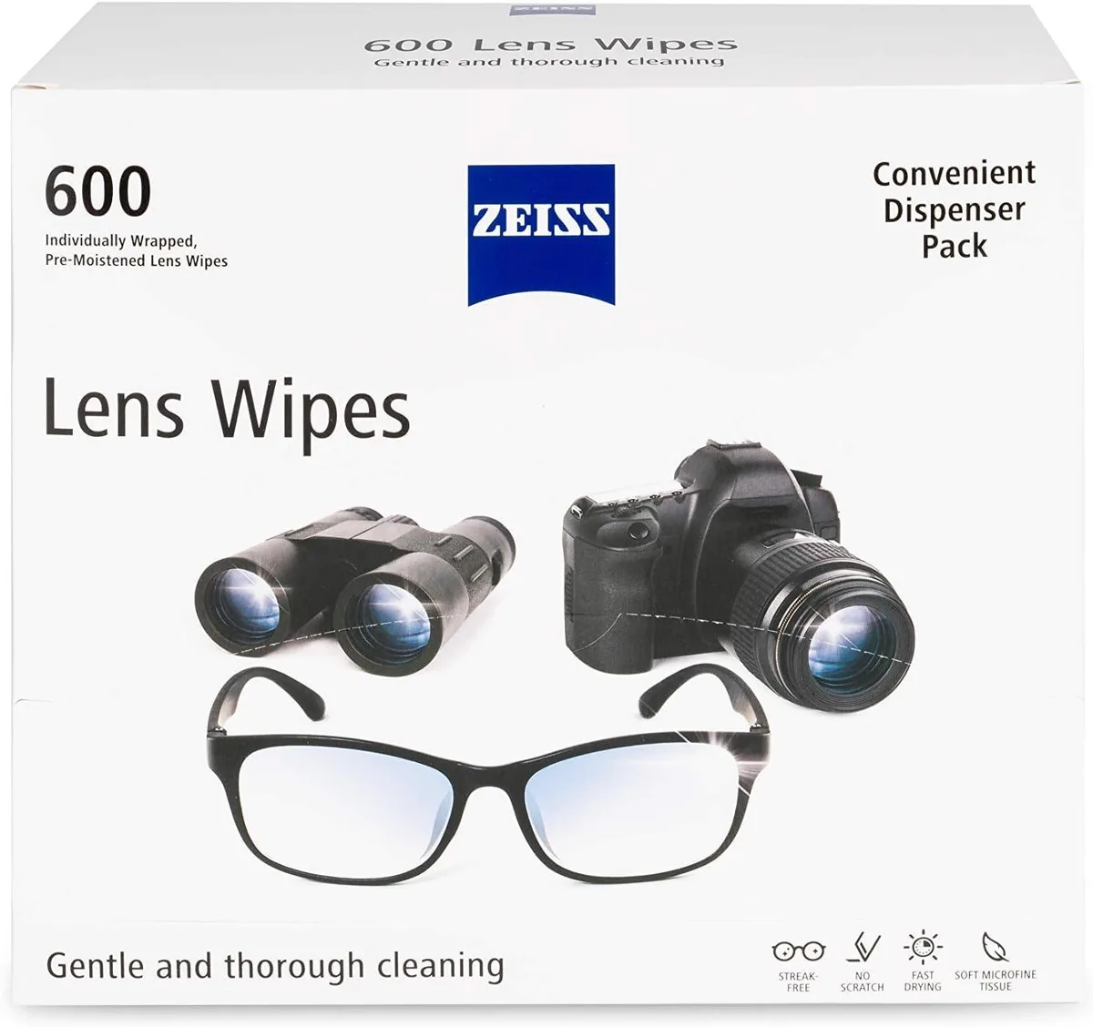  ZEISS Pre-Moistened Lens Cleaning Wipes 600 Count — product photo
