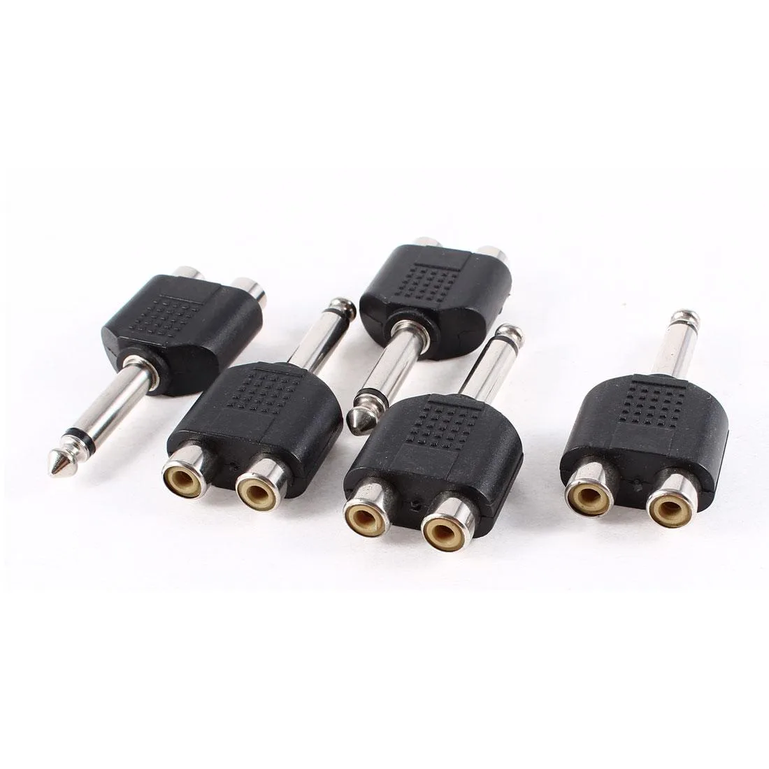 Unique-Bargains Unique-Bargains 5pcs 6.35mm Mono Male to 2 Female RCA Adapter — product photo