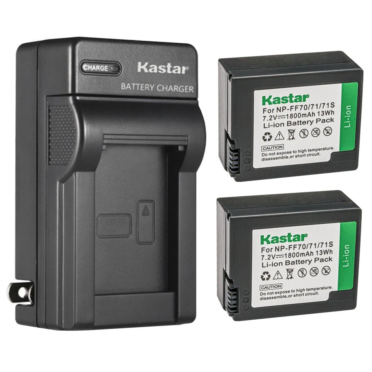 Kastar Kastar 2-Pack NP-FF70 Battery &amp; AC Wall Charger — product photo