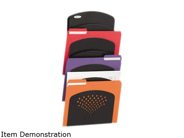Safco Products Safco Products 3185BL Steel Wall Rack 7 Pocket 21.73"H x 9.5"W Black — product photo