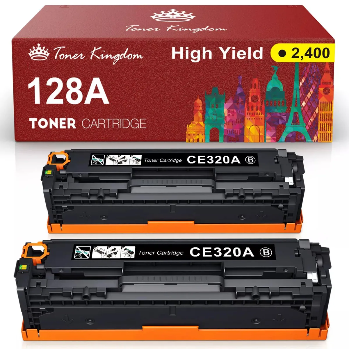 V4ink V4ink CE320A 128A Black Toner Cartridge 2 Pack — product photo