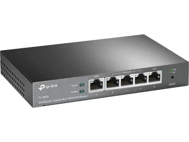 TP-Link TP-Link TL-ER605 firewall appliance 945.56Mbps 20 IPsec VPN 4 WAN — product photo