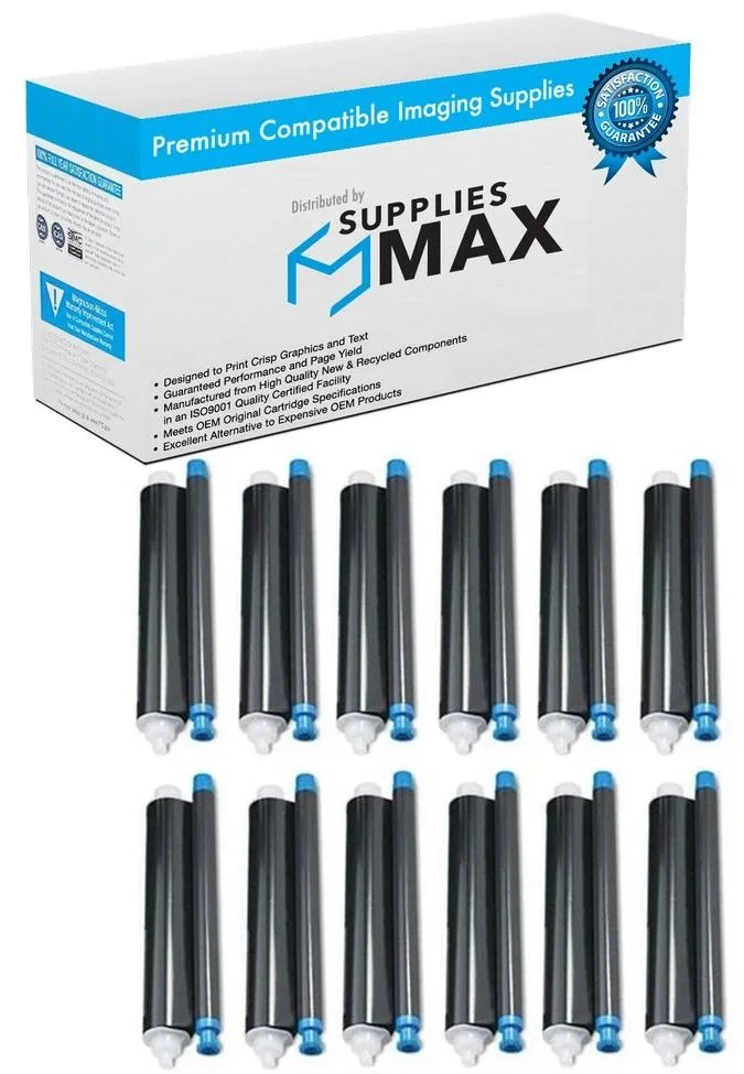 SuppliesMax SuppliesMax KX-FA92_6PK fax imaging film 12 pack 210 page yield — product photo