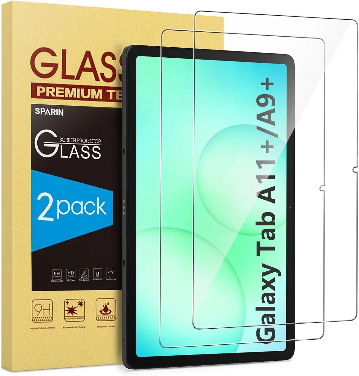 Leelbox Leelbox 2 Pack Screen Protector for Samsung Galaxy Tab A11 Plus/A9 Plus 11 Inch 2025/2023 Tempered Glass — product photo