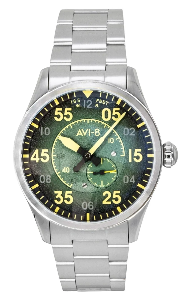 AVI-8 AVI-8 Spitfire Type 300 Tarmac Tracker Green Dial 42mm Automatic Watch — product photo