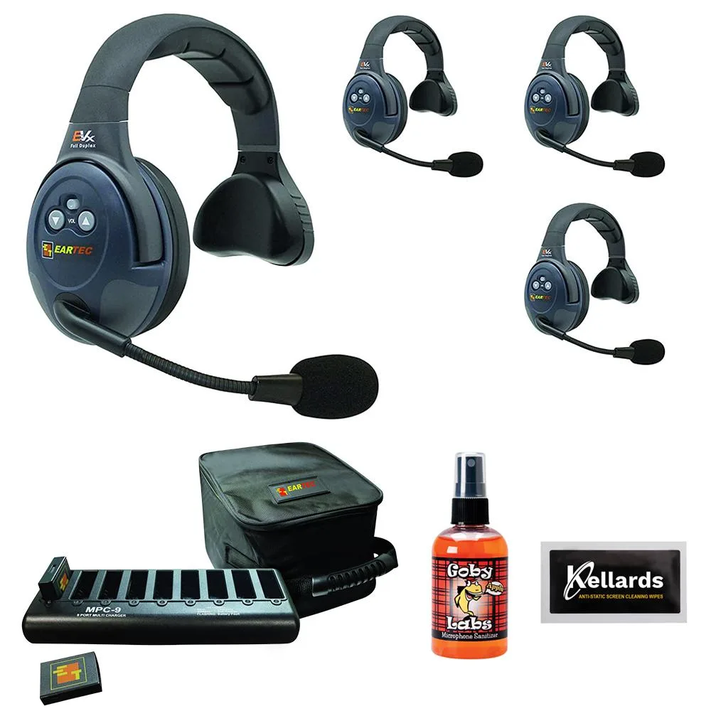 Eartec Eartec EVADE EVX4S 2.4 GHz 4-Person Intercom Headset System — product photo