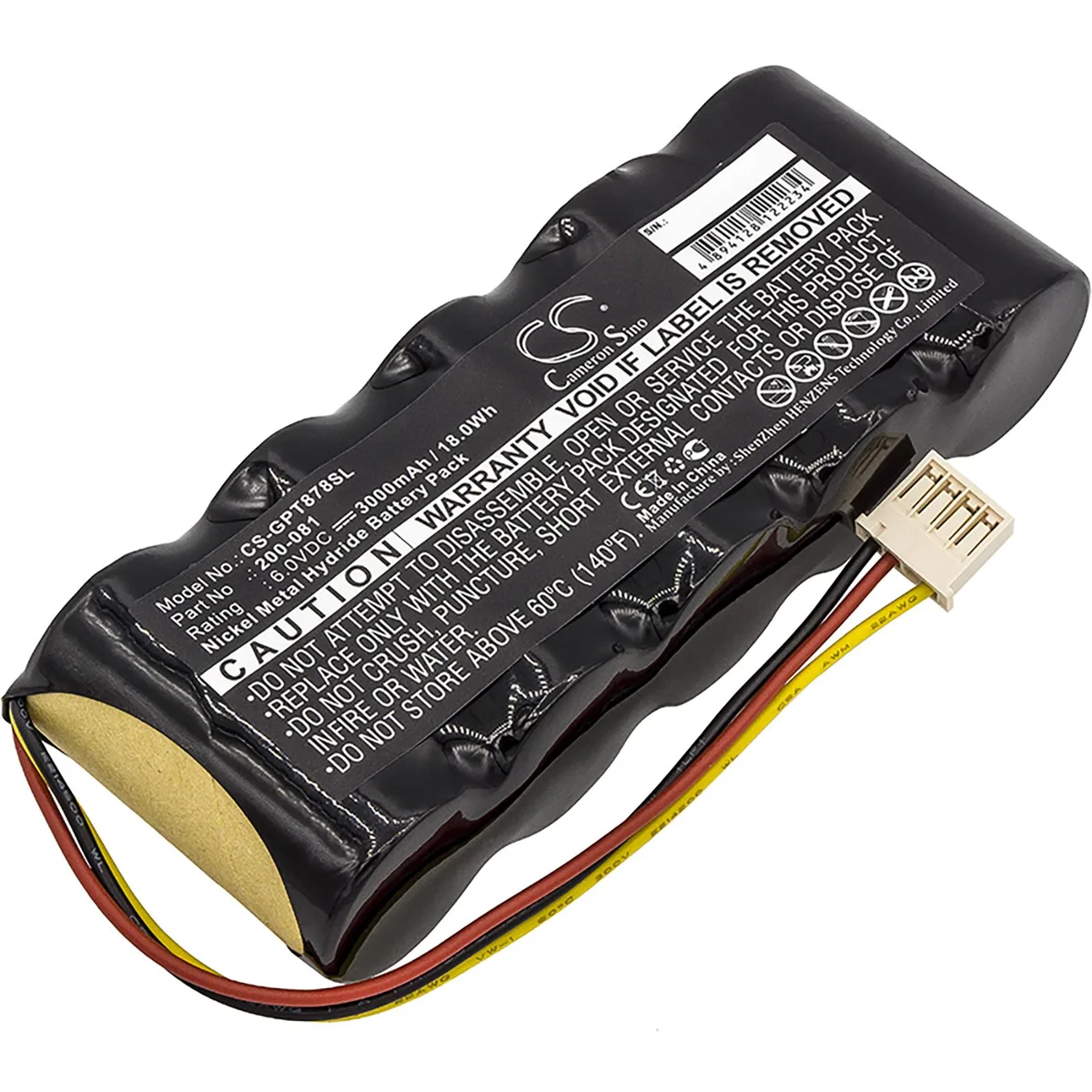 Centenex Electronics Centenex Electronics DS-CS-GPT878SL GPS Battery 6V 3000mAh Ni-MH Black — product photo