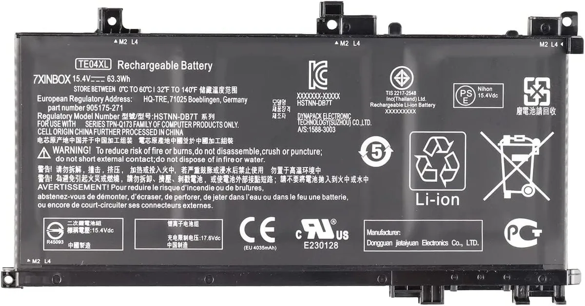 NShi NShi 15.4V 63.3Wh TE04XL laptop battery — product photo