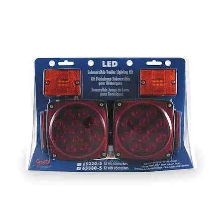 Grote Grote 65330-5 Trailer Lighting Kit LED Red Square Stud Mount — product photo