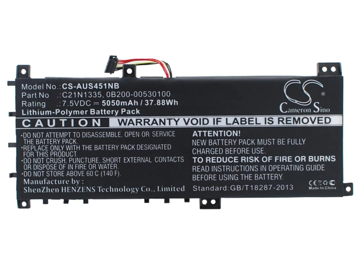 Cameron &amp; Co Cameron &amp; Co DS-CS-AUS451NB laptop battery 5.05 Ah Li-Polymer black — product photo