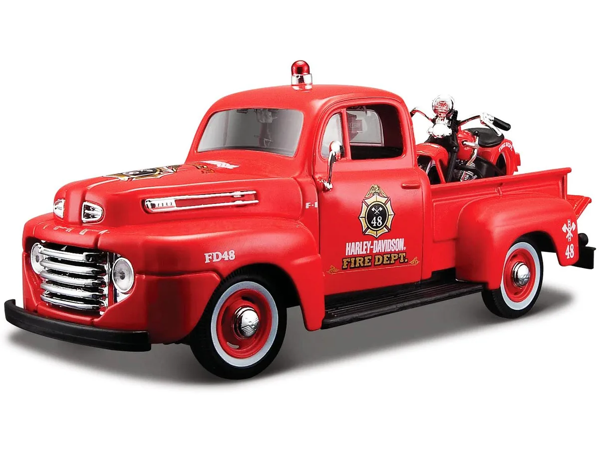 Maisto Maisto 1948 Ford F-1 Pickup &amp; 1936 El Knucklehead 1/24 Diecast Set — product photo